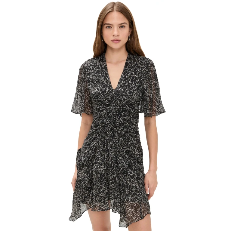 Isabel Marant Étoile Vivienne Dress Black/Ecru 44