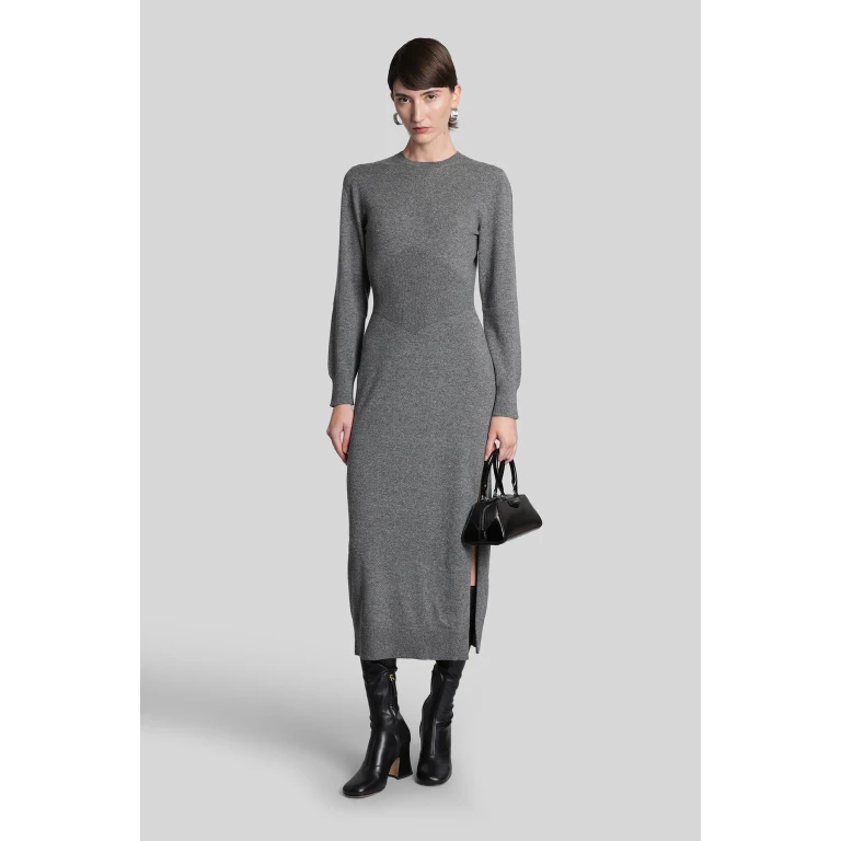 Long Dress In Grey Cashmere