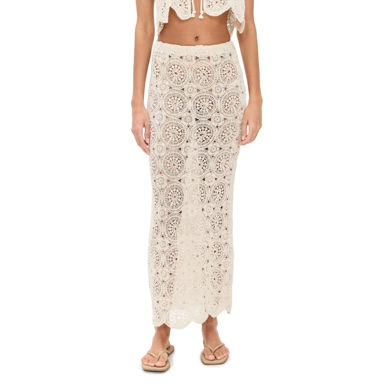 4th & Reckless Laurenne Skirrt Beige XL