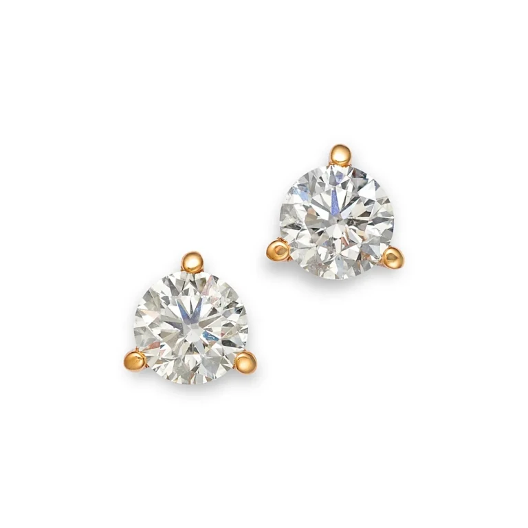 Diamond Stud Earrings in 14K Yellow Gold, 1.20 tcw