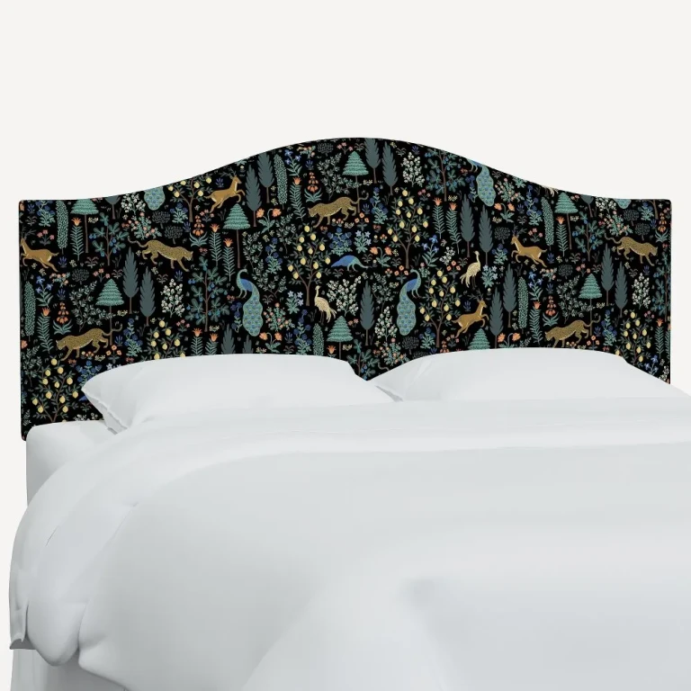 Rifle Paper Co Mayfair Menagerie Black King Headboard