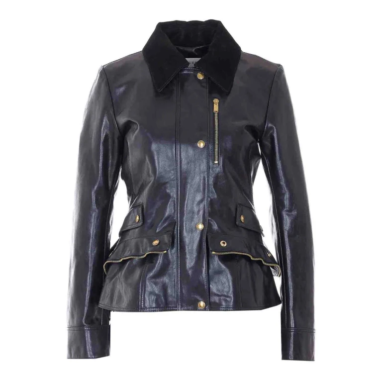 Alexander Mcqueen Blouson en cuir bleu