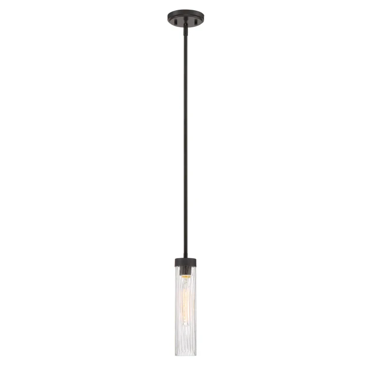 Iron (Graphite) One Light Mini Pendant from the Braden Collection