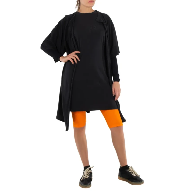 MM6 Maison Margiela Ladies Black Numbers-Print Cotton Playsuit