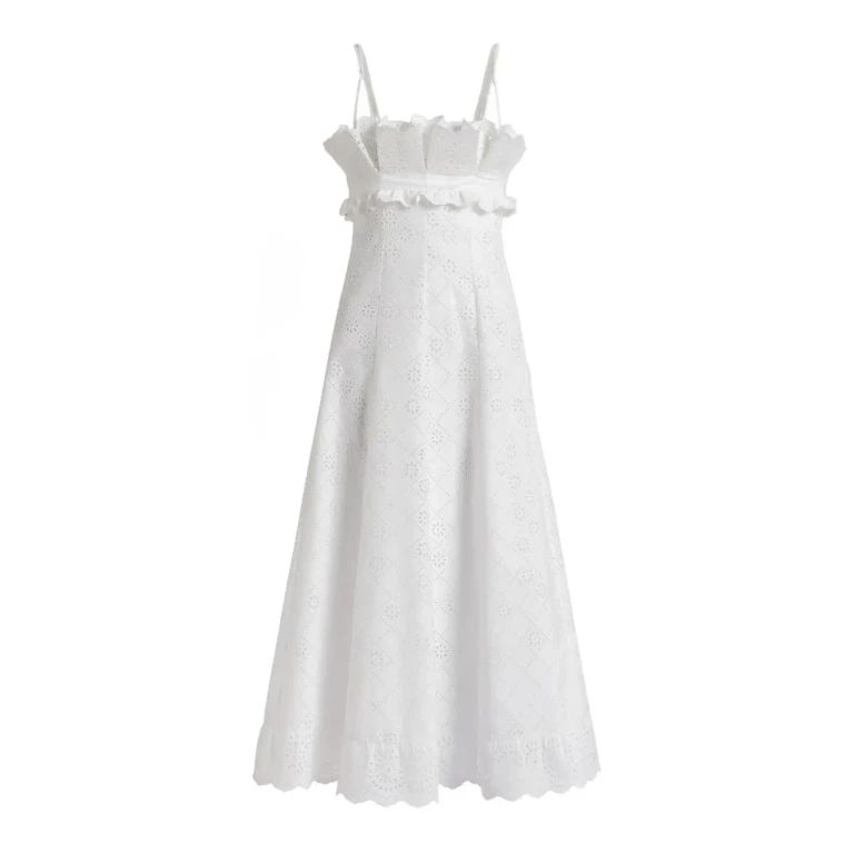 Alberta Ferretti Robe Au Genou - Blanc