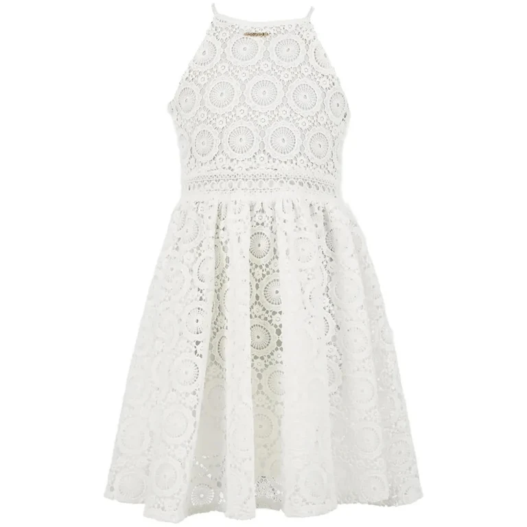 Twinset Kids Abito In Macrame White