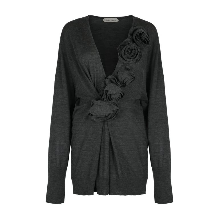 Alberta Ferretti Pull Col Rond - Gris