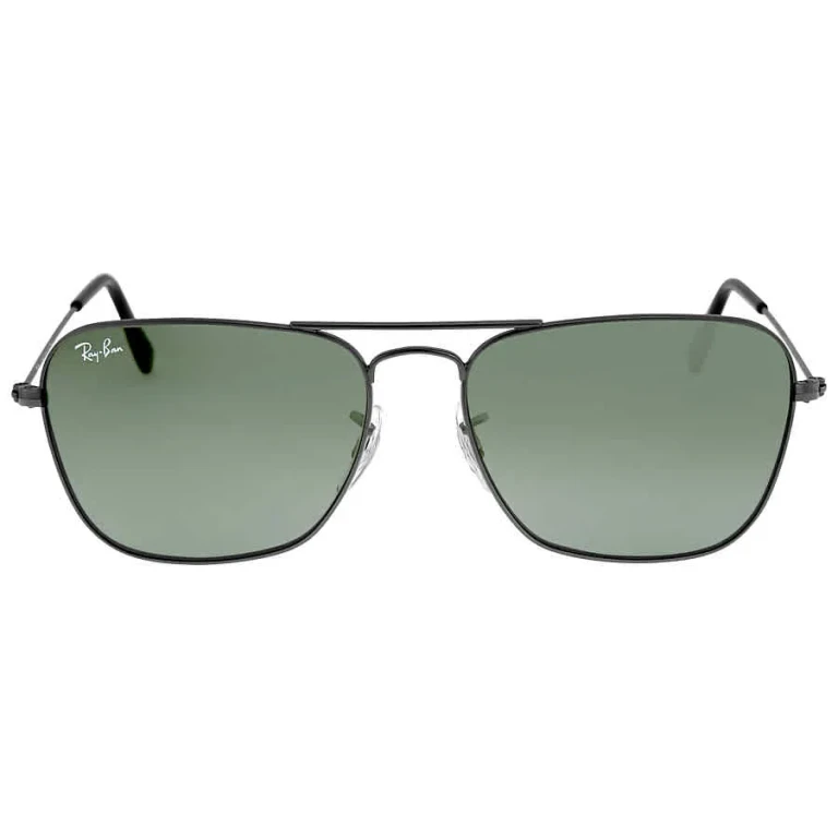 Ray Ban Caravan Green Classic G-15 Square Unisex Sunglasses RB3136 004 55