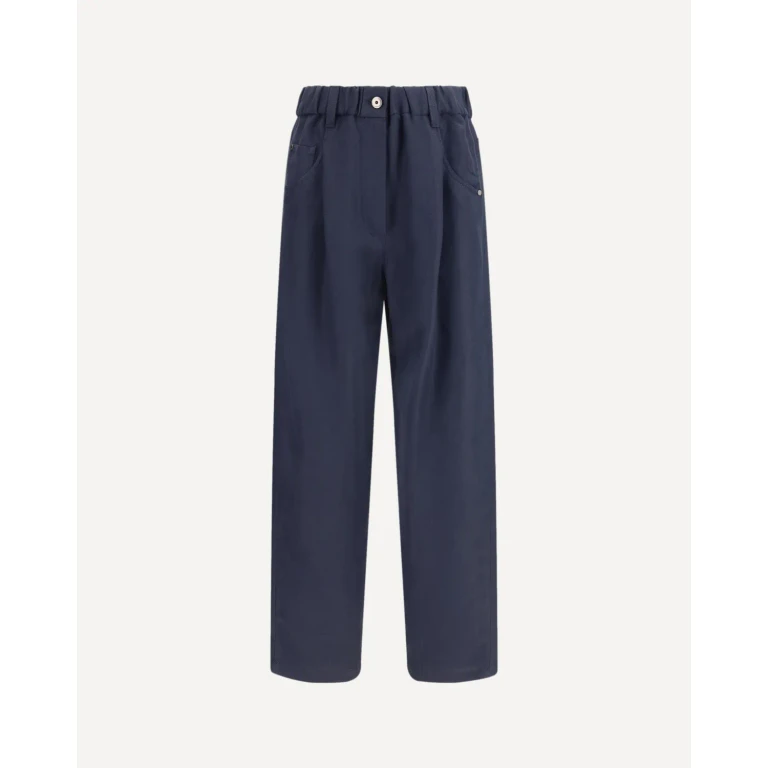 BRUNELLO CUCINELLI Mixed linen Pants Female 38