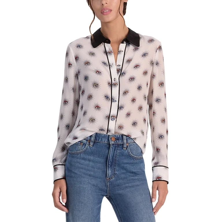 Alice and Olivia Willa Silk Blouse