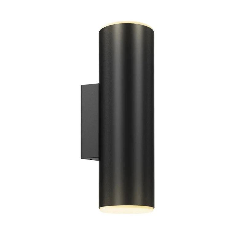 Black LED Cylinder Sconce