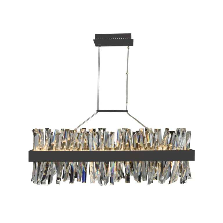 Matte Balck LED Island Pendant from the Glacier Collection