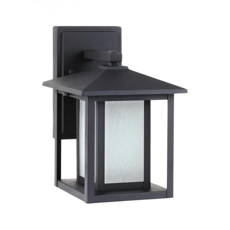 Black One Light Outdoor Wall Lantern from the Hunnington Collection