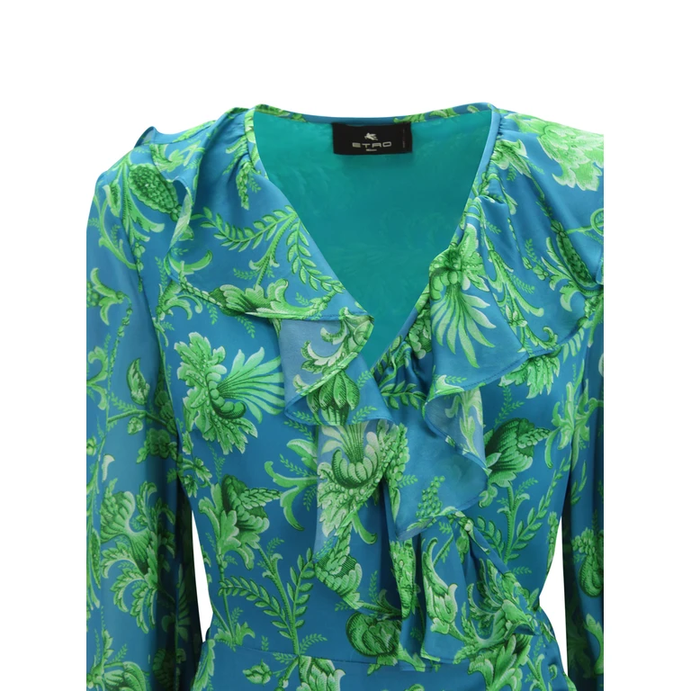 Etro Dresses Blue Silk - Women