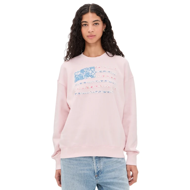 LoveShackFancy Palo Pullover WISTFUL PINK M/L