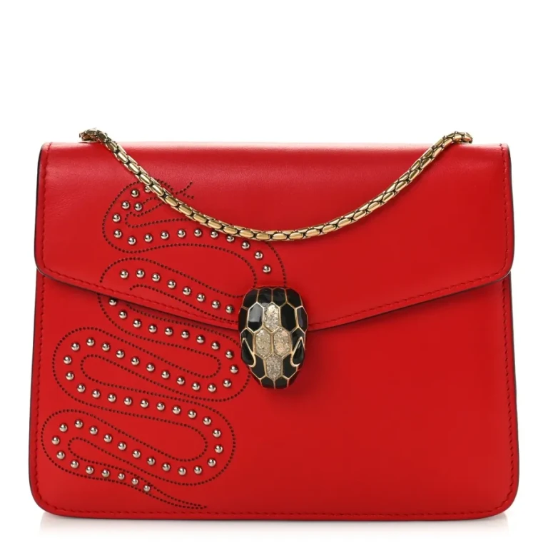 Bvlgari Serpenti Forever Studded Flap Shoulder Bag