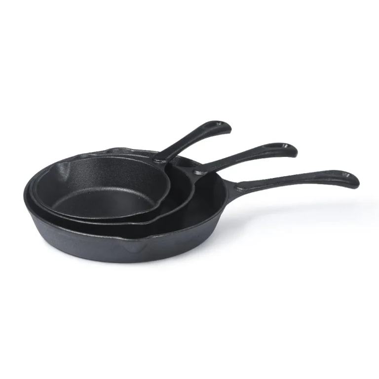 Commercial Chef Cast Iron 3 Piece Skillet Set