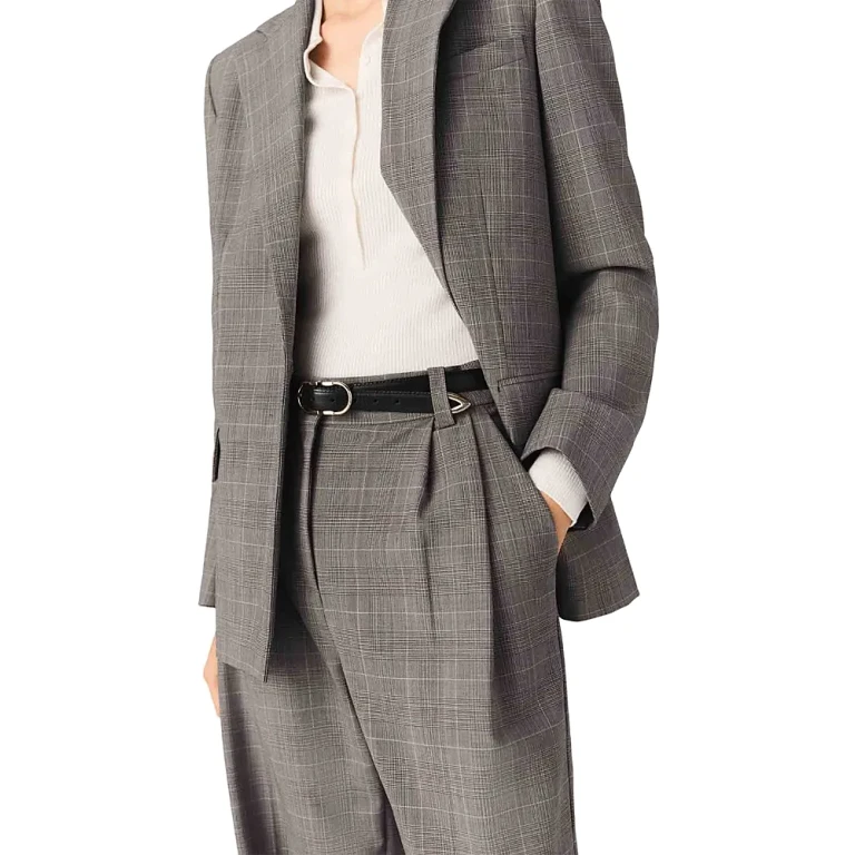 Maje Checked Oversized Blazer