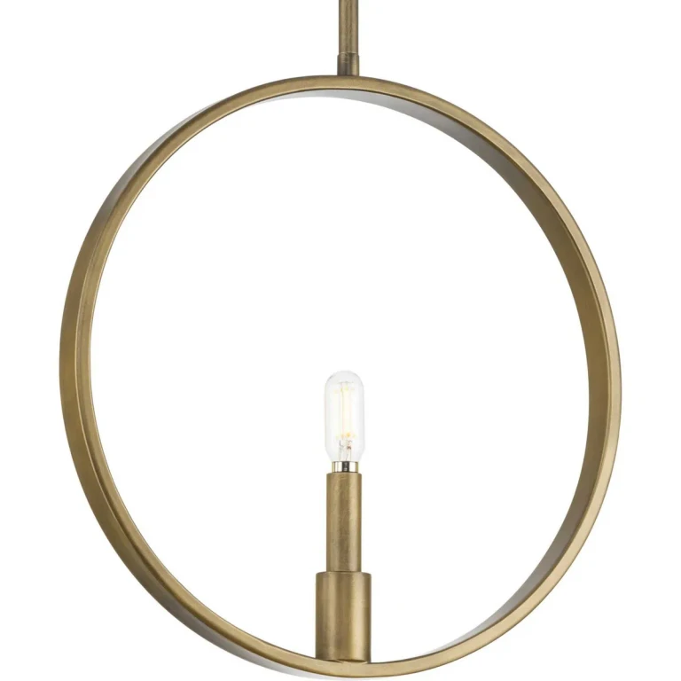 Aged Bronze One Light Pendant from the Breckenridge Collection