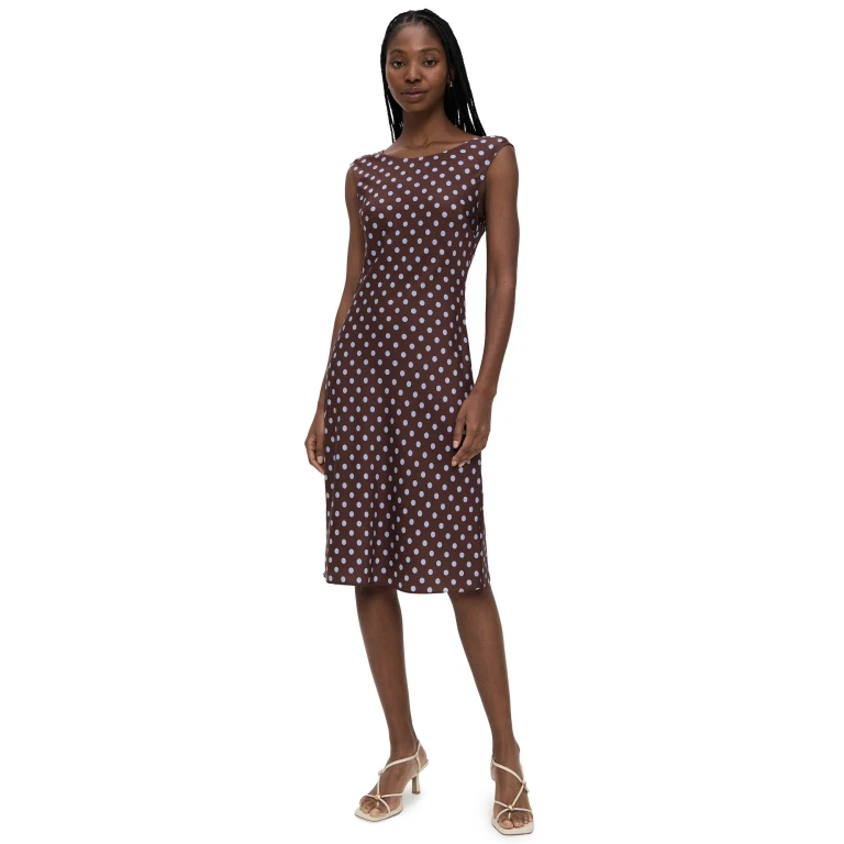POSSE Leo Dress Chocolate Polka Dot L
