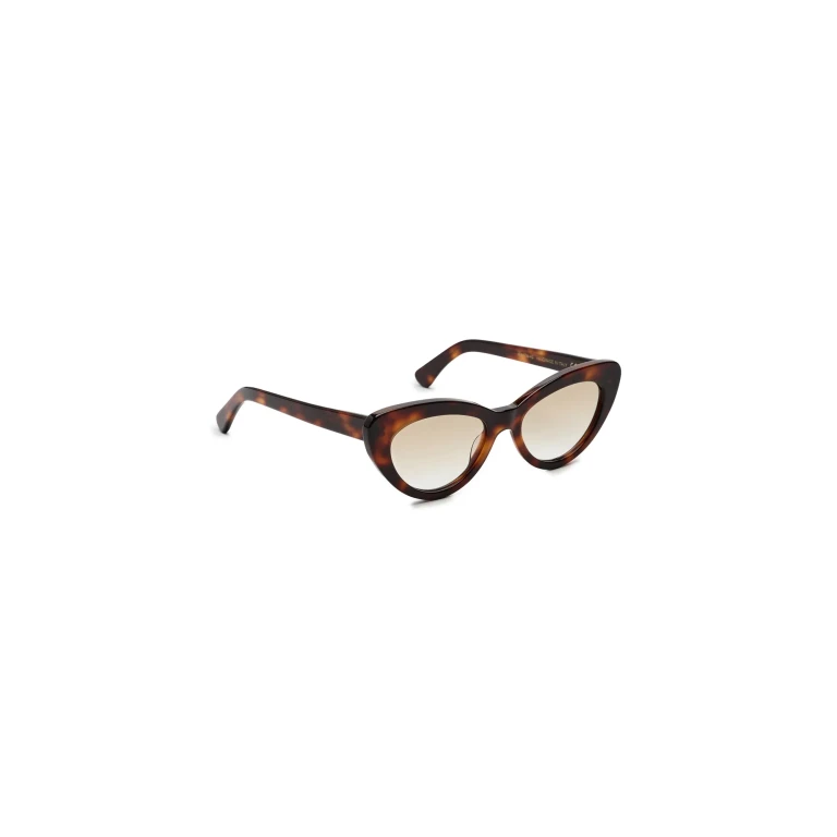 Illesteva Pamela Sunglasses Havana w/ Taupe Flat Gradient One Size