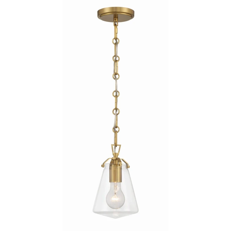 Luxe Gold One Light Mini Pendant from the Voss Collection