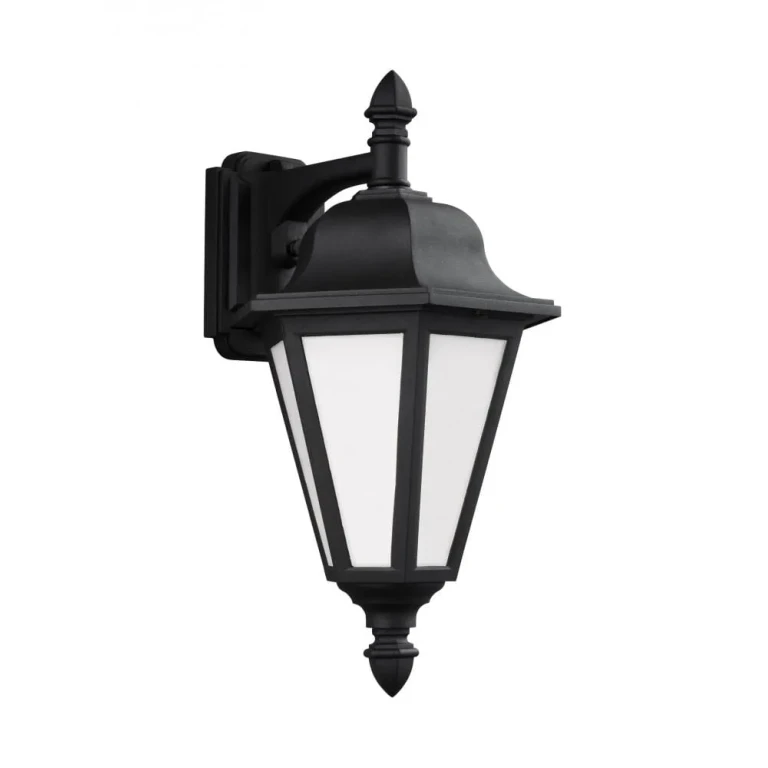 Black One Light Outdoor Wall Lantern from the Brentwood Collection