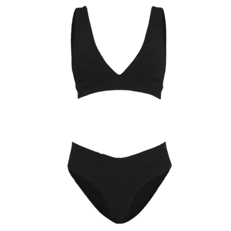 HUNZA G LONDON Sea clothing Black Polyester Elastane - Women