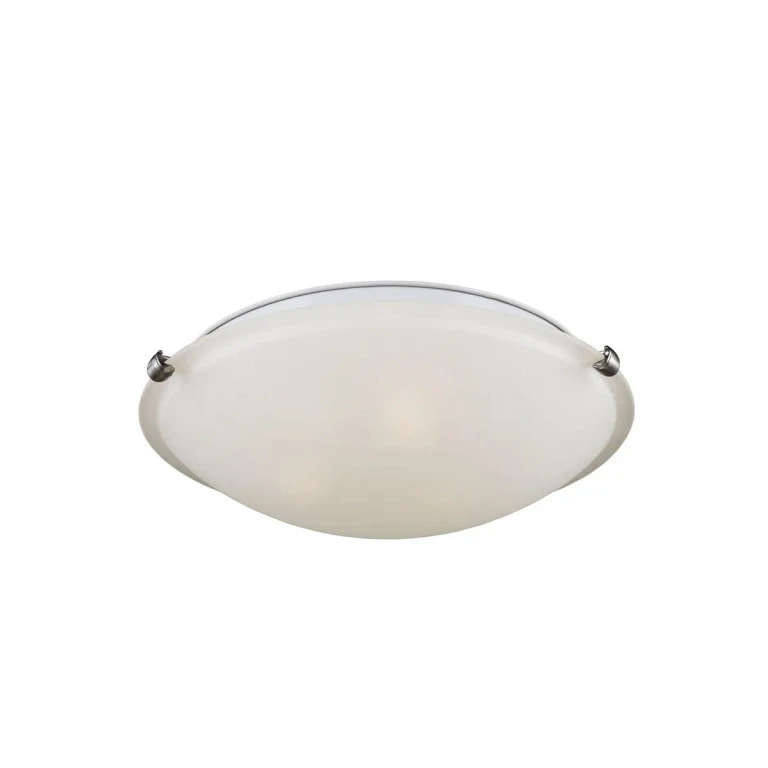 Brushed Nickel Three Light Flush Mount from the Clip Ceiling Flush Mount Collection