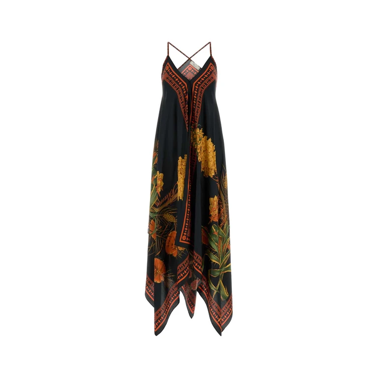 Blumarine Multiblackorange Exterior: Viscose Abiti