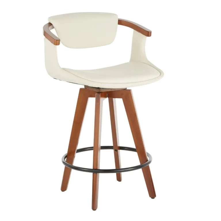 Oracle Cream and Brown Counter Height Stool