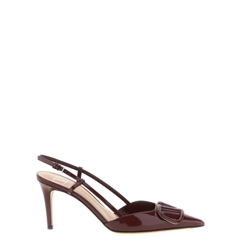 VALENTINO GARAVANI VLogo シグネチャー ラフィア スリングバック パンプス