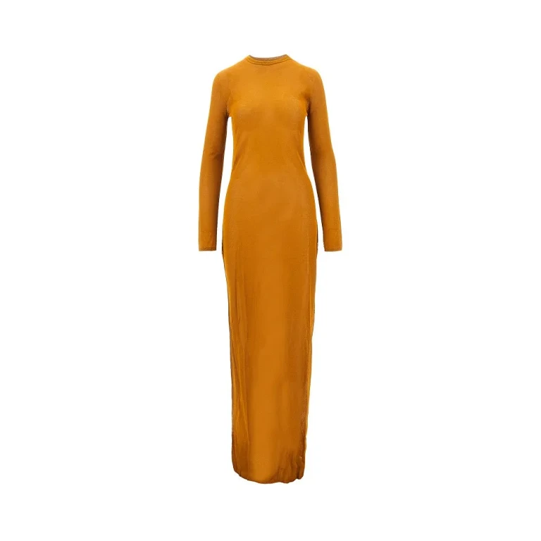 Vestido longo de malha de viscose Saint Laurent