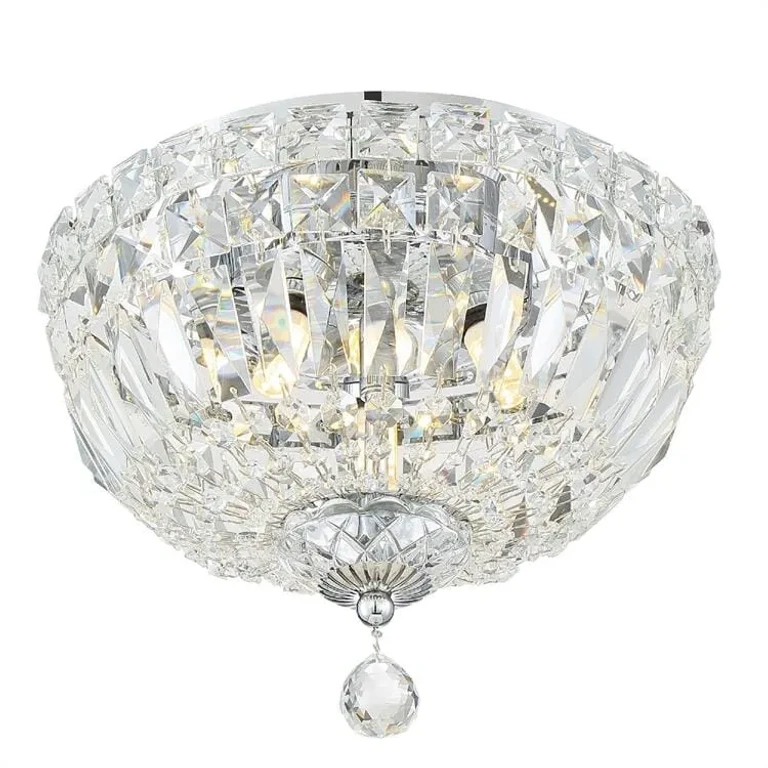 Crystorama Rosyln Hand Cut Crystal Crystal Ceiling Light in Polished Chrome