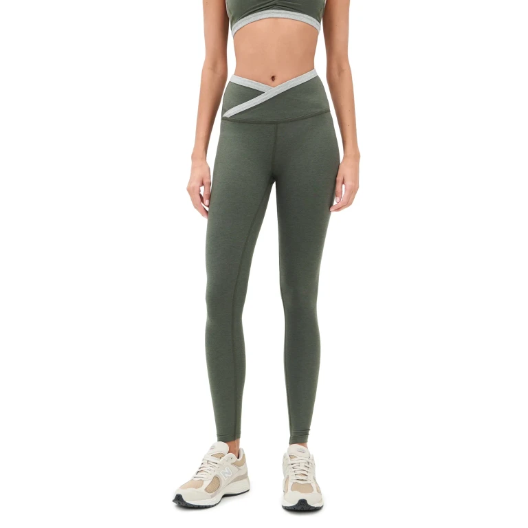 Beyond Yoga Spacedye Outlines High Waisted Midi Ankle Leggings Dusty Forest Heather M