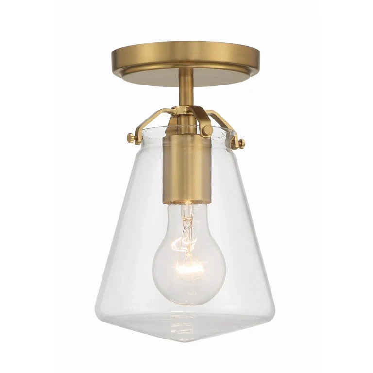 Voss 1-Light Semi-Flush Mount in Luxe Gold