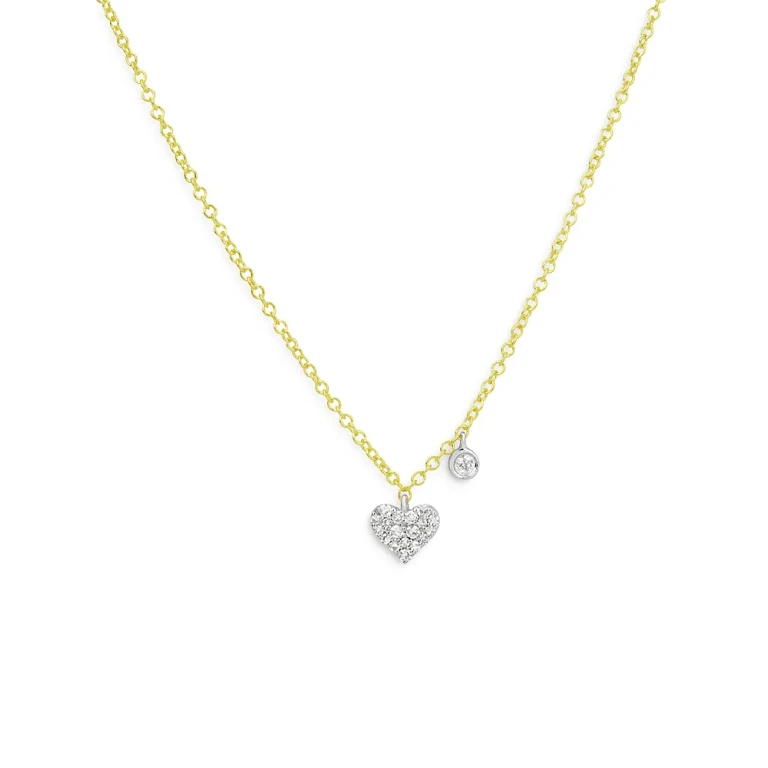 Meira T 14K Yellow Gold Diamond Heart Pendant Necklace, 18