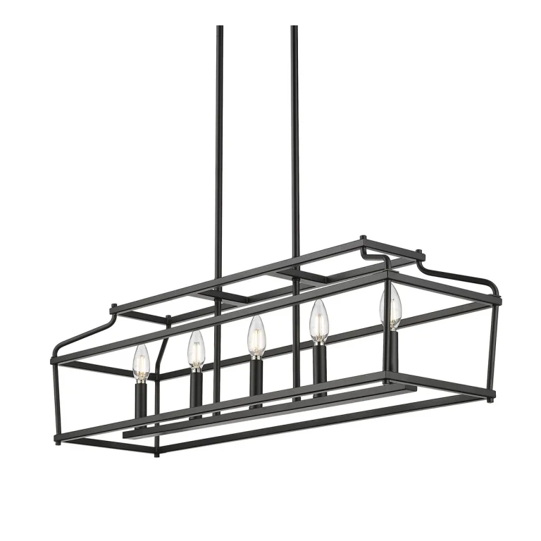Matte Black Chandelier from the Nellita Collection