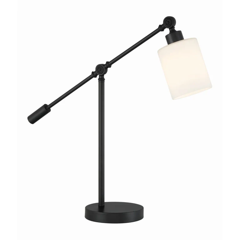 Flat Black Table Lamp from the Indiana Collection