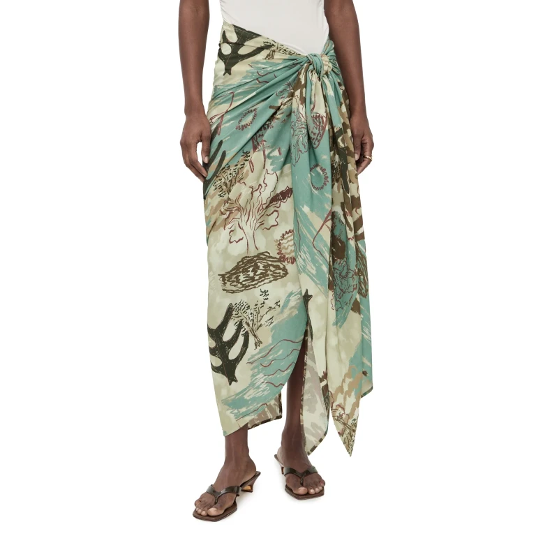 OAS Cyan Sarong Skirt Multi One Size