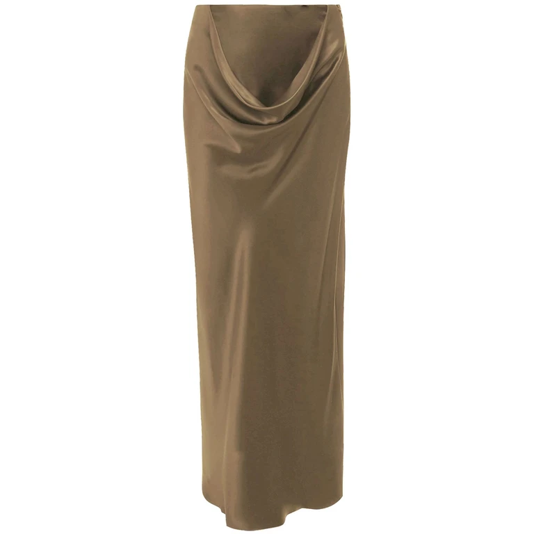 J. W. Anderson Green Silk Midi Skirt