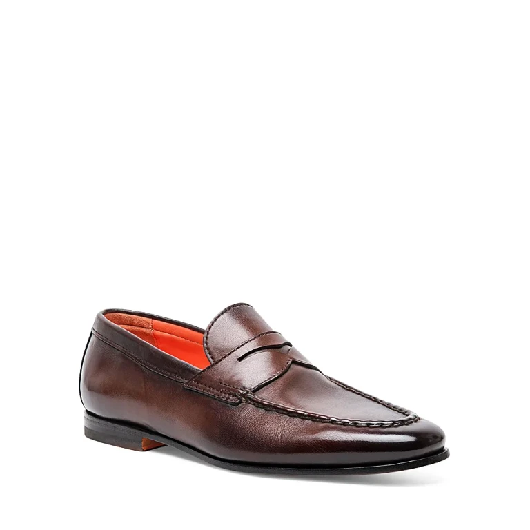 Santoni Men's Carlos Slip On Penny Loafers
