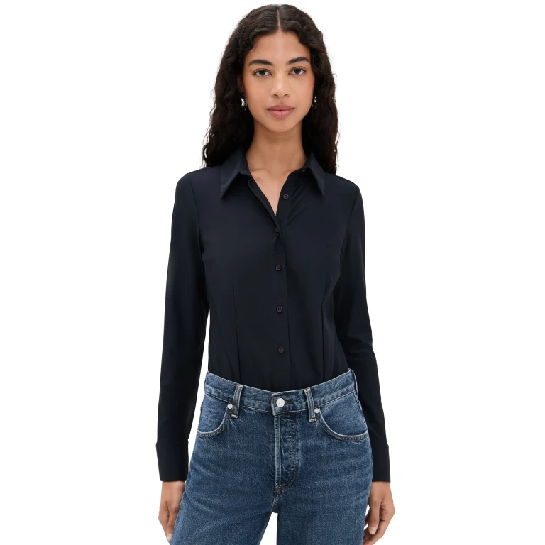 Commando Classic Button Down Thong Bodysuit White M