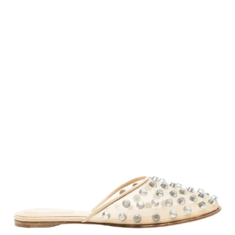 T by Alexander Wang Rhodes Stud Embellished Slippers, Brand Size 39 ( US Size 9 )