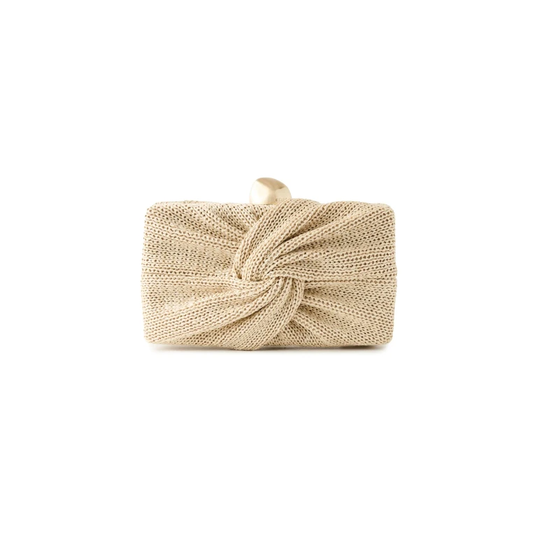 Cult Gaia Lisse Clutch Natural One Size