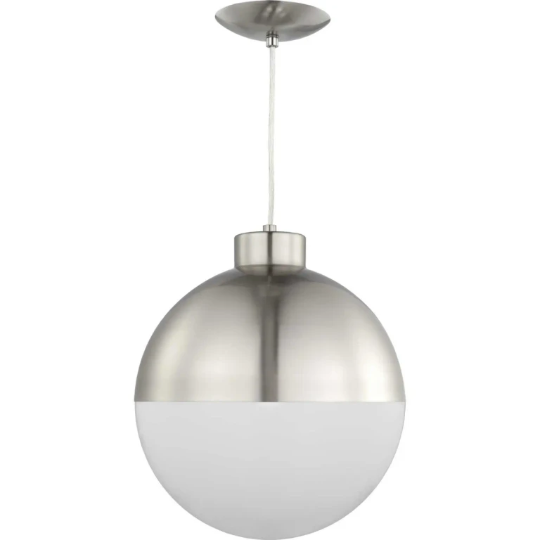 Brushed Nickel LED Pendant from the Globe Led Collection