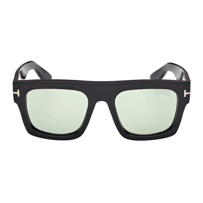 Tom Ford Fausto Green Photochromatic Browline Mens Sunglasses FT0711 01N 53