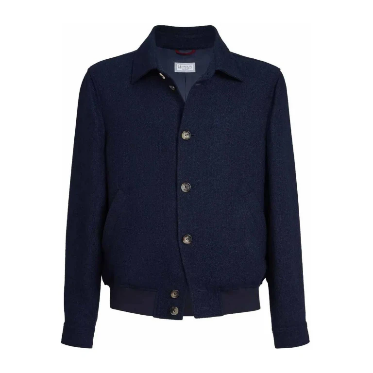 Brunello Cucinelli Bomber - Bleu Foncé