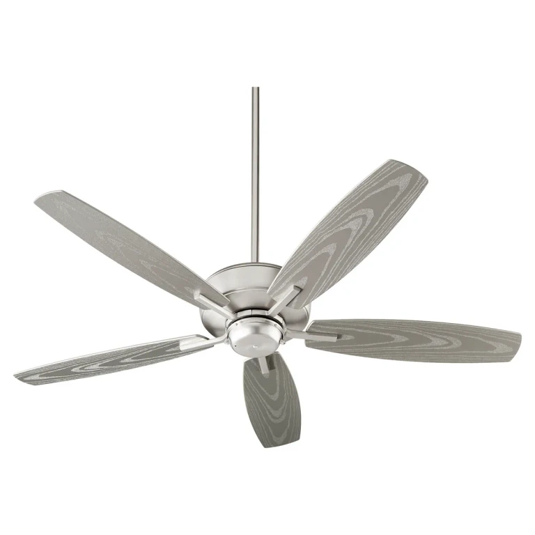 Satin Nickel 52"Patio Fan from the Breeze Patio Collection