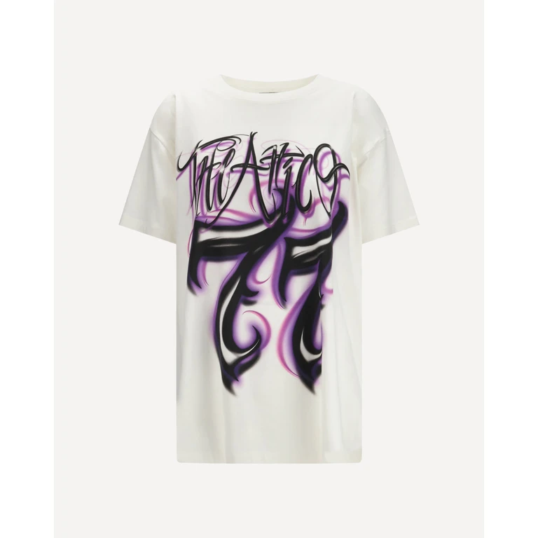 THE ATTICO Oversized graphic logo T-Shirt Female 40
